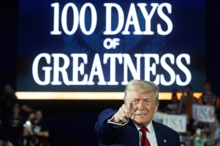US President Donald Trump Celebrates 100 Days In Office